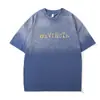 Camiseta Retro Americana com Lavagem Degradê de Manga Curta para Homens, Tamanho Grande, Nova Camiseta de Peso Pesado de Alta Qualidade Verão 2026