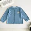 Outono 2026 Novo Estilo Versão Coreana Personalidade Camiseta Infantil Estampa Arco-Íris Versátil Solta Camisa Básica para Meninos