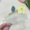 Peine para el cabello de niñas, popular en Internet, con horquilla para la parte posterior de la cabeza, artefacto para peinar el cabello roto de niñas, peine de flores para niñas pequeñas