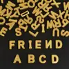 Prata 26 Letras do Alfabeto Inglês Nome Contas Soltas Pingente Pinyin Colar de Contas Pulseira Trançada Acessórios de Joias DIY