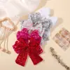 Pinza para el pelo popular transfronteriza con lazo de lentejuelas para niños, versátil para todas las estaciones, accesorio para el pelo de actuación y baile para niñas, accesorio para la cabeza de bebé