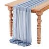 Camino de mesa de gasa para exportación, Decoración de mantel estilo americano, Suministro exclusivo transfronterizo, En stock, Mesa de comedor de sala de estar, Rojo vino, Moderno y simple