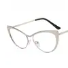 Gafas Retro Doradas Triangulares Cat-Eye con Espejo Plano de Apariencia Elegante Se Pueden Combinar con Lentes para Miopía con Filtro de Luz Azul para Mujeres en Europa y América