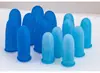 Funda de silicona azul para dedo adhesivo antideslizante película adhesiva de impresión adhesivo publicitario trabajo ajuste pegamento funda protectora para dedo