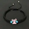 Pulseira Mais Vendida na Amazon Transfronteiriça para Crianças, com Stitch e Angel, Pulseira Tecida à Mão, Atacado Direto do Fabricante