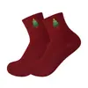 Calcetines de Navidad para Niñas Calcetines de Media Pantorrilla Industria del Calcetín Zhuji Calcetines Rojos Calcetines Largos Personalizados para Damas Regalo Lindo Calcetines Transfronterizos Venta al por Mayor