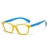 Fabricante Venta al por Mayor Nueva Moda Gafas Anti Luz Azul para Niños y Niñas Espejos Planos Monturas de Gafas de Silicona en Stock