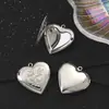 Marco de Fotos Espejo de Acero Inoxidable 316 con Forma de Corazón Joyería DIY Llavero de Corazón Colgante Puede Contener Fotos Caja de Fotos para Pareja