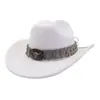 Aliexpress Amazon Novo Estilo Étnico Chapéu de Jazz Chapéu de Lã Chapéu de Aba Larga Chapéu de Cowboy Ocidental Yzd058