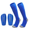 Calcetines de Fútbol con Bolsillos para Espinilleras, Juego de Dos Piezas, Suela de Toalla Engrosada, Calcetines Deportivos Antideslizantes con Cubiertas Integradas para Espinilleras, Calcetines Largos de Tubo