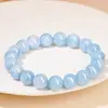 7A Aguamarina Natural Hielo Cuentas Sueltas DIY Cuentas Sueltas Cuentas Sueltas de Cristal Cristal Azul Azul Diablo Cuenta Individual Accesorios Mayoreo