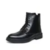 Colección nueva de invierno 2026: Botas casuales y de moda de caña alta para hombre talla grande, zapatos de cuero modernos estilo coreano, disponibles para dropshipping