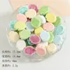 Cuentas sueltas de cerámica de animales marinos, concha, caracola, estrella de mar, cuentas para ensartar, accesorios para manualidades, agujero recto, accesorios de ropa hechos a mano, cuentas de porcelana