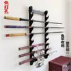 Suporte para espadas sem furos suporte de parede para vara de pesca suporte de armazenamento com furos porta-facas armas de sopro armazenamento multicamadas