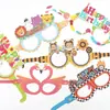 Gafas de Decoración para Fiesta de Dibujos Animados Infantiles Gafas de Papel Personalizadas para Disfraz de Fiesta de Cumpleaños de Estudiante