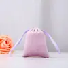 Bolsas de veludo com cordão para joias no atacado do fabricante, bolsas de armazenamento de veludo macias e confortáveis, bolsas de flanela com cordão