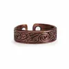 Anillos de Energía Magnética Retro Color Cobre Rojo Europeos y Americanos Transfronterizos para Hombres y Mujeres, Anillos Magnéticos Abiertos al por Mayor