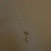 Colar de Pérolas Estilo Francês Vintage Inspirado em Rachel de Friends para Mulheres, Fashionável de Luxo Leve com um Toque de Alto Padrão, Corrente Versátil para o Clavículo com Fecho Ot