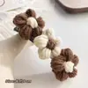 Grampo de Cabelo Tricotado Bico de Pato para Mulheres, Grampo de Cabelo Tricotado Estilo Floresta com Flores para Penteados Meio Presos, Grampo de Cabelo Outono e Inverno com Design Floral