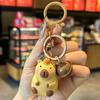 Mini Kapibala Chaveiro de Carro Pingente Bonito Boneca Capivara Empilhada Mochila Escolar Infantil Presente Pendurado