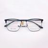 Venta al por mayor 9919, gafas de negocios informales para hombre, montura completa, montura de gafas de titanio semi-ultraligera, acero plástico, súper elásticas, resistentes, con patas para gafas.