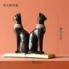 Estatueta Criativa de Gato Egípcio Exótico Artesanato de Resina, Suportes de Livro Decorativos Práticos, Castiçais, Presentes Decorativos Suaves