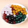 Ágata Multicolor Rojo y Amarillo Cuentas Sueltas Cuentas Redondas Rojas Pulsera DIY con Cuentas Material de Cuentas Hecho a Mano Joyería de Pulsera