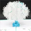 Cartão de felicitações de Natal cartão tridimensional árvore de Natal 3D cartão tridimensional cartão pequeno criativo de Natal negócio de atacado