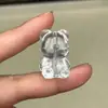 Corpo de Cristal Piezoelétrico Limpeza Facial Urso Multifacetado Contas Soltas Acessórios Pulseira Colar DIY Feito à Mão Contas Espaçadoras com Contas de Jade Vermelho