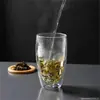 Taza con Forma de Huevo de Vidrio de Borosilicato Alto, Taza Transparente de Vidrio para Beber Té de Leche, Taza de Desayuno con Jugo Aislada de Doble Capa para el Hogar