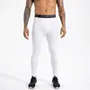Calças Legging Esportivas de Malha para Homem, Calças de Compressão para Corrida de Secagem Rápida, Calças Longas Elásticas para Fitness e Yoga