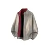2026 nueva chaqueta casual transfronteriza para hombre estilo americano tie-dye bloques de color retro piloto cuero PU