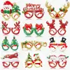 Gafas Decorativas Navideñas Transfronterizas 2027 para Adultos y Niños Regalos para Fiestas Navideñas Gafas de Gorro de Santa Claus