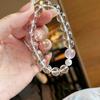 Pulsera Cristalina Blanca y Morada Natural para Mujer, Pulsera de Cuentas de Nicho de Alta Gama Que No Se Desvanece, Joyería Apilable de Verano