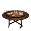 Mesa de Comedor Plegable Mesa de Comedor Estilo Vintage Mesa de Comedor Doméstica para 10-12 Personas Mesa de Comedor Redonda 2026 Nueva Mesa Redonda Grande