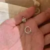 Pendientes Retro de Flor de Lirio de Plata de Ley S925 para Mujer, Nicho de Lujo de Gama Alta, Pendientes Nuevos de Moda Elegantes y Versátiles