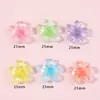 Accesorios de Resina Transparente Flor de Cerezo Flor de Cinco Pétalos DIY Pegamento de Crema Parche para Funda de Teléfono Accesorios para Tocados