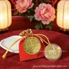 Año de la Oveja Moneda Conmemorativa de la Suerte Sobres Rojos de las Cien Bendiciones Dinero Oveja Moneda de Oro Sobre Rojo para Año Nuevo Oveja del Zodiaco Sobre Rojo de Lámina de Oro Saludos de Año Nuevo