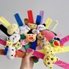 Pulseira de Argola de Pelúcia Desenho Animado para Ano Novo, Fofo Presente de Feriado para Crianças, Doce Boneca de Pulso para Meninas
