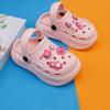 Sandalias de verano para bebé, antideslizantes, con dibujos animados de EVA, muy elásticas, con punta de oso de fresa