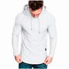 Nueva Camiseta Casual de Moda para Hombre de Color Sólido con Capucha y Manga Larga Verano Casual Deportes Camiseta de Manga Larga