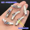 Plata pura s999 Retro Azul Quemado Yiming Increíble Pulsera de Medio Codo Cuerda de Mano Trenzada Pulsera Collar Accesorios DIY Hechos a Mano