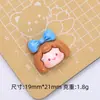 Pajarita Retro Roja y Azul Corazón Dibujos Animados Piezas de Accesorios DIY Pegamento Crema Resina Piezas Pequeñas Hebilla de Zapato de Madera Materiales