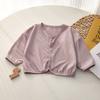 Casaco de Bebê Verão Cardigã de Modal para Bebê Vestido Fino de Verão para Meninos e Meninas Top Infantil Branco Fofo Estilo Western