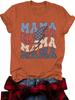 Amazon Verano Europeo y Americano para Mujer Día de la Madre Patrón Cuello Redondo Manga Corta Moda Casual Comercio Exterior Explosiones Camiseta