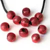 Cor Metálica de Natal Cor de Galvanoplastia UV Resistente à Cor Grande Furo Bola de Amora Frutas Redondas Contas DIY Artesanal Corrente de Celular Acessórios