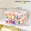 Caixa Cega Ornamento de Boneca Armazenamento Caixa de Exibição à Prova de Poeira Caixa de Armazenamento de Grãos Fofa Caixa Pequena Transparente para Mãos Caixa de Exibição