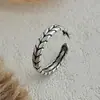 Bajo el Árbol Banyan Anillo de Trigo Viejo Estilo Coreano de Plata S925 Anillo de Dedo Abierto de Nicho de Venta Caliente Transfronteriza Moda