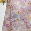 Tendencia nacional tres colores todo seda imitación seda Xiangyun vestido cheongsam chaleco chaqueta elegante tela estampada degradada para mujer