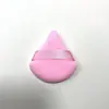Set de polvera triangular maquillaje polvera de miel esponja flocada pastel de polvo seco cristal súper suave terciopelo corto polvera para dedo venta al por mayor